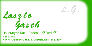laszlo gasch business card